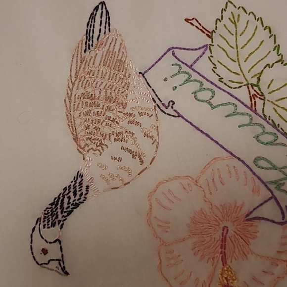 Vintage Hand Stitched Hawaii State Bird & Flower - Picture 10 of 16